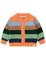 Stripes baby cardigan Orange