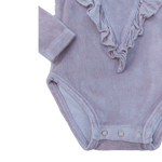 Maed for Mini Velvet Langarm-Strampler Beige