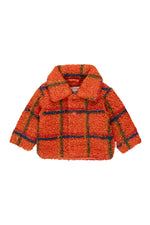 Karierte Sherpa-Babyjacke