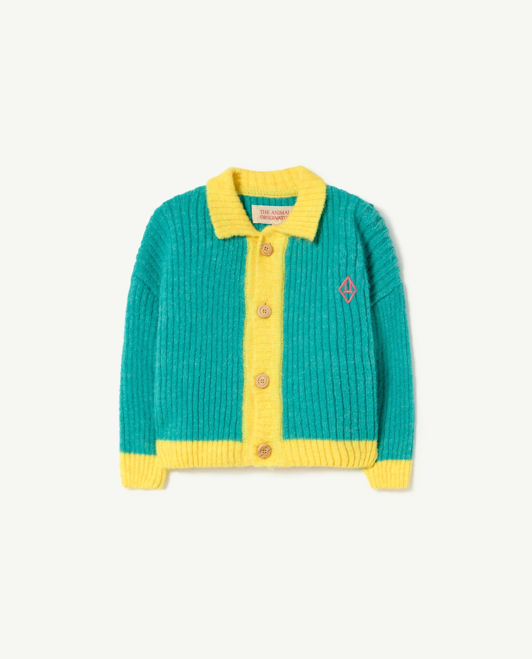 Bicolor Toucan baby cardigan – Red Orka - Main Image