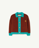 Brown Bicolor Toucan Baby Cardigan
