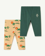 Pack Dark Green Penguin Baby Pants