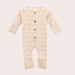 Taupe stripes romper