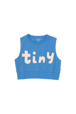 Tiny sleeveless sweatshirt azure