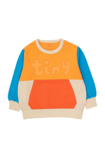 Tiny colorblock sweatshirt orange/vanilla