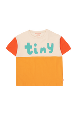 Tiny colorblock tee light cream/orange
