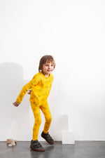 Zebra I can See Lange Baumwoll-Leggings-Gelb