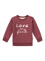 Love My Planet Long Sleeve Sweatshirt-Red