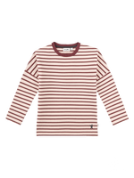 Maroon Girl's sweatshirt pink stripes