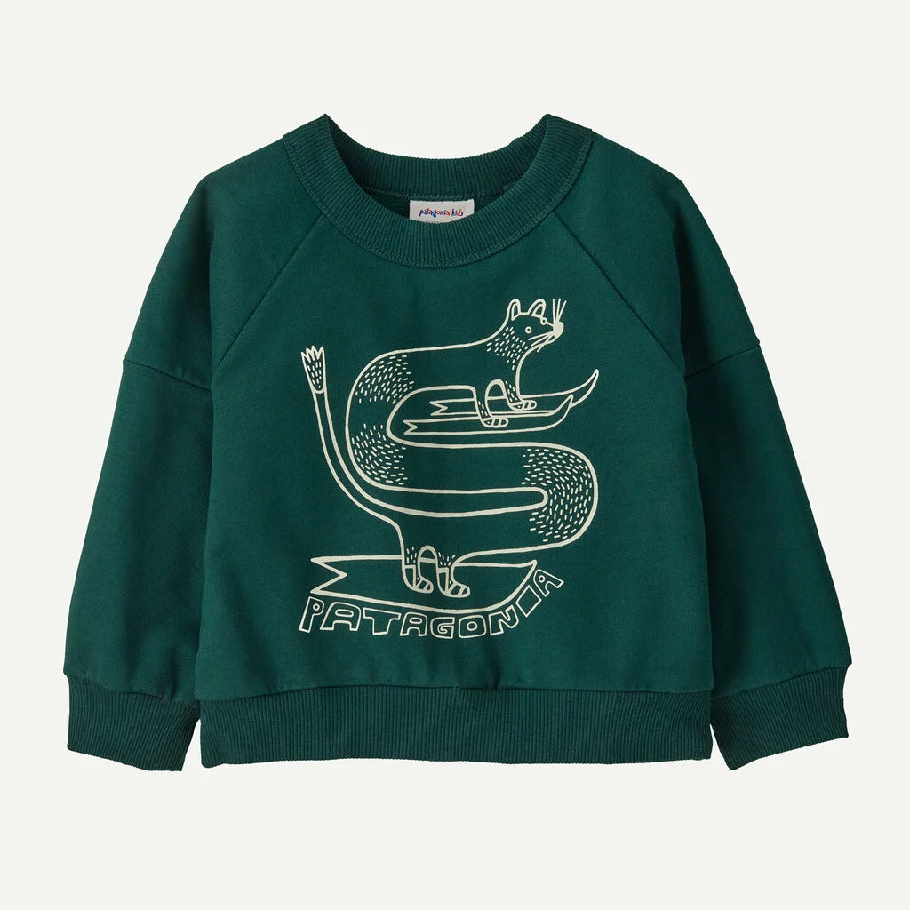 Baby Crewneck Sweatshirt - Skisel: Cascade Green