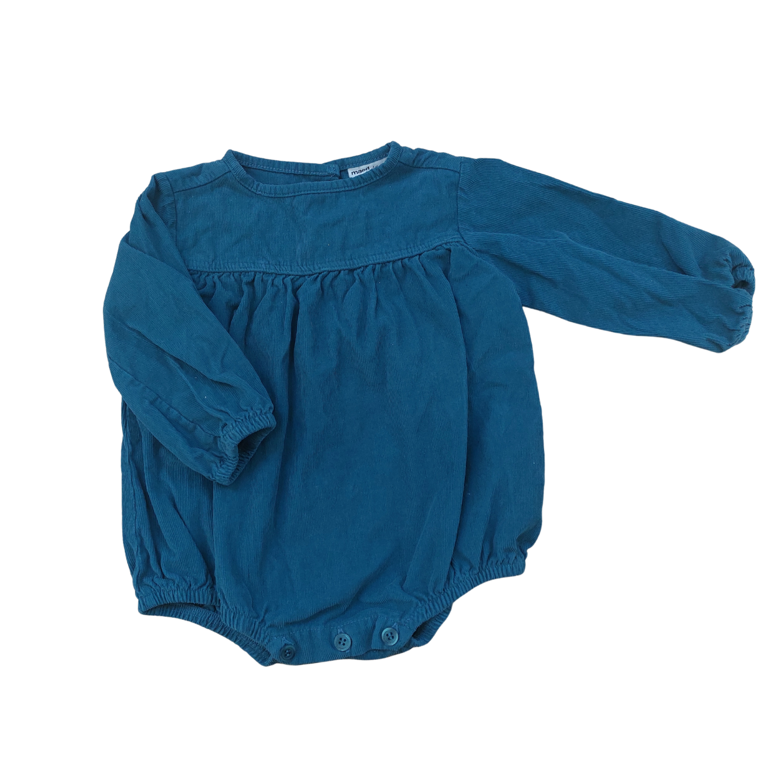 Maed for Mini Blauer Cord-Strampler Blau