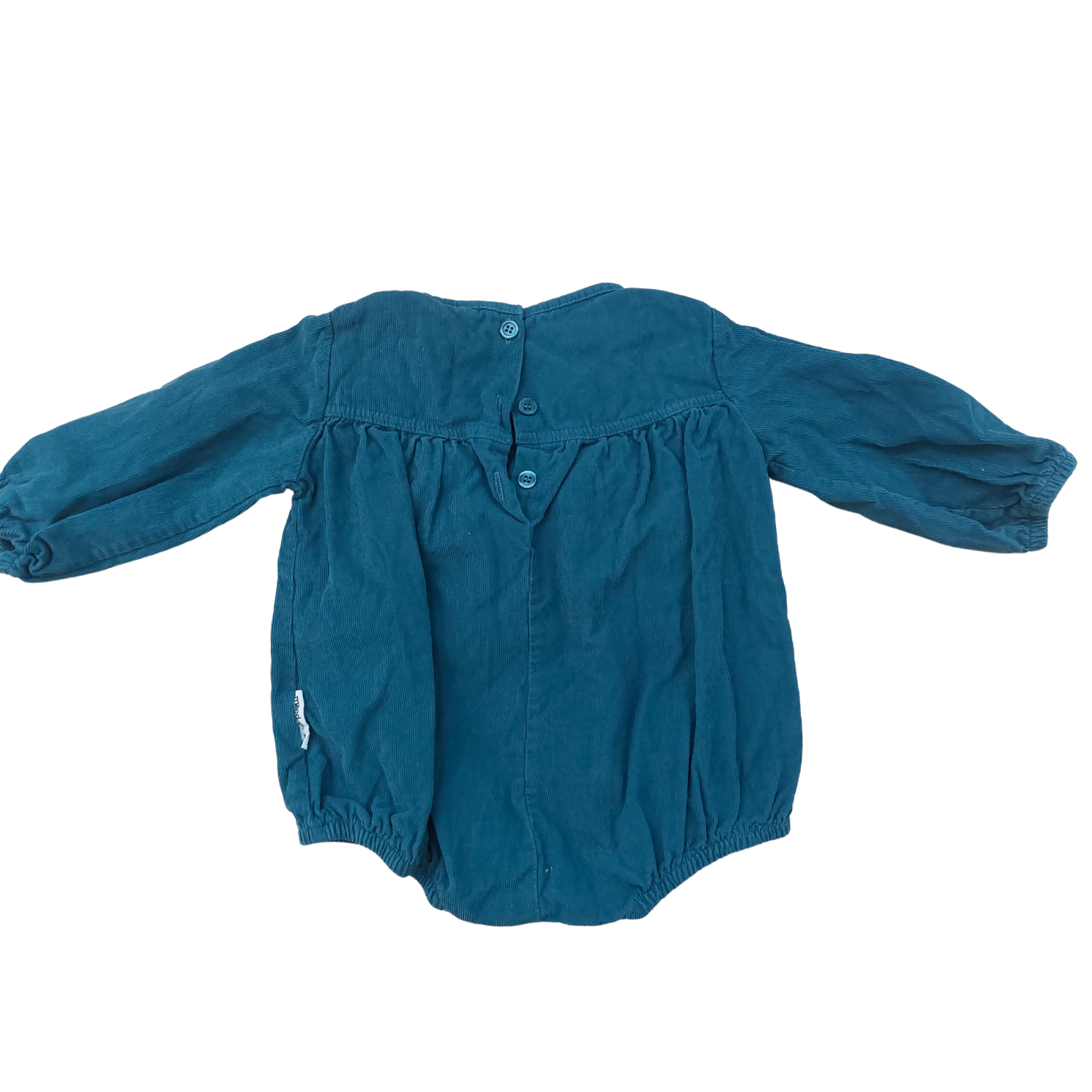 Maed for Mini Blauer Cord-Strampler Blau