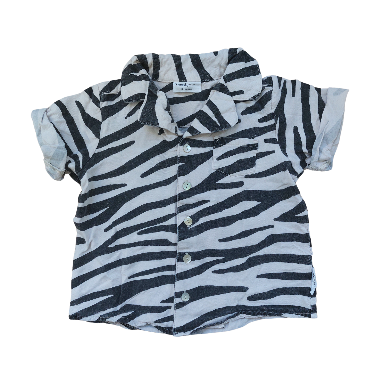 Maed für Mini-Zebra-Bluse Weiß