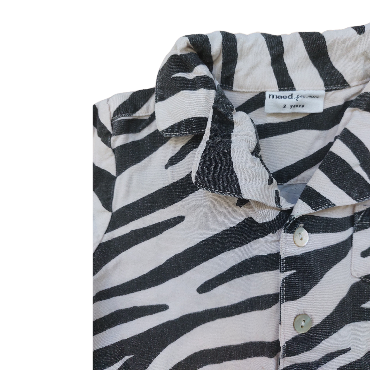 Maed für Mini-Zebra-Bluse Weiß