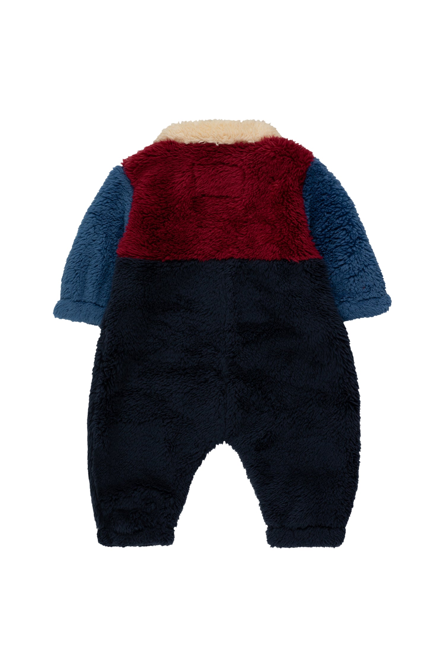 Color block polar sherpa one-piece