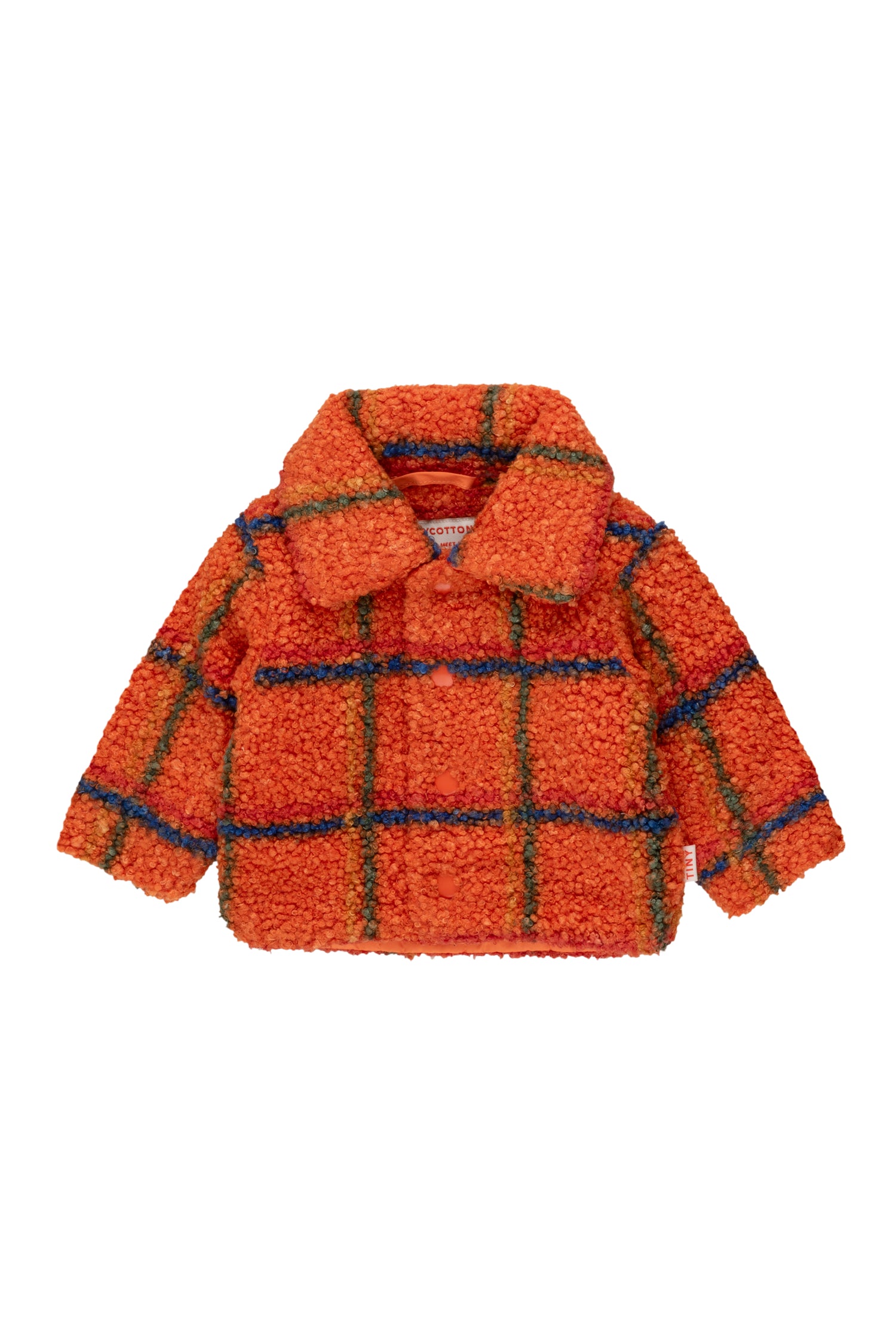 Check sherpa baby jacket