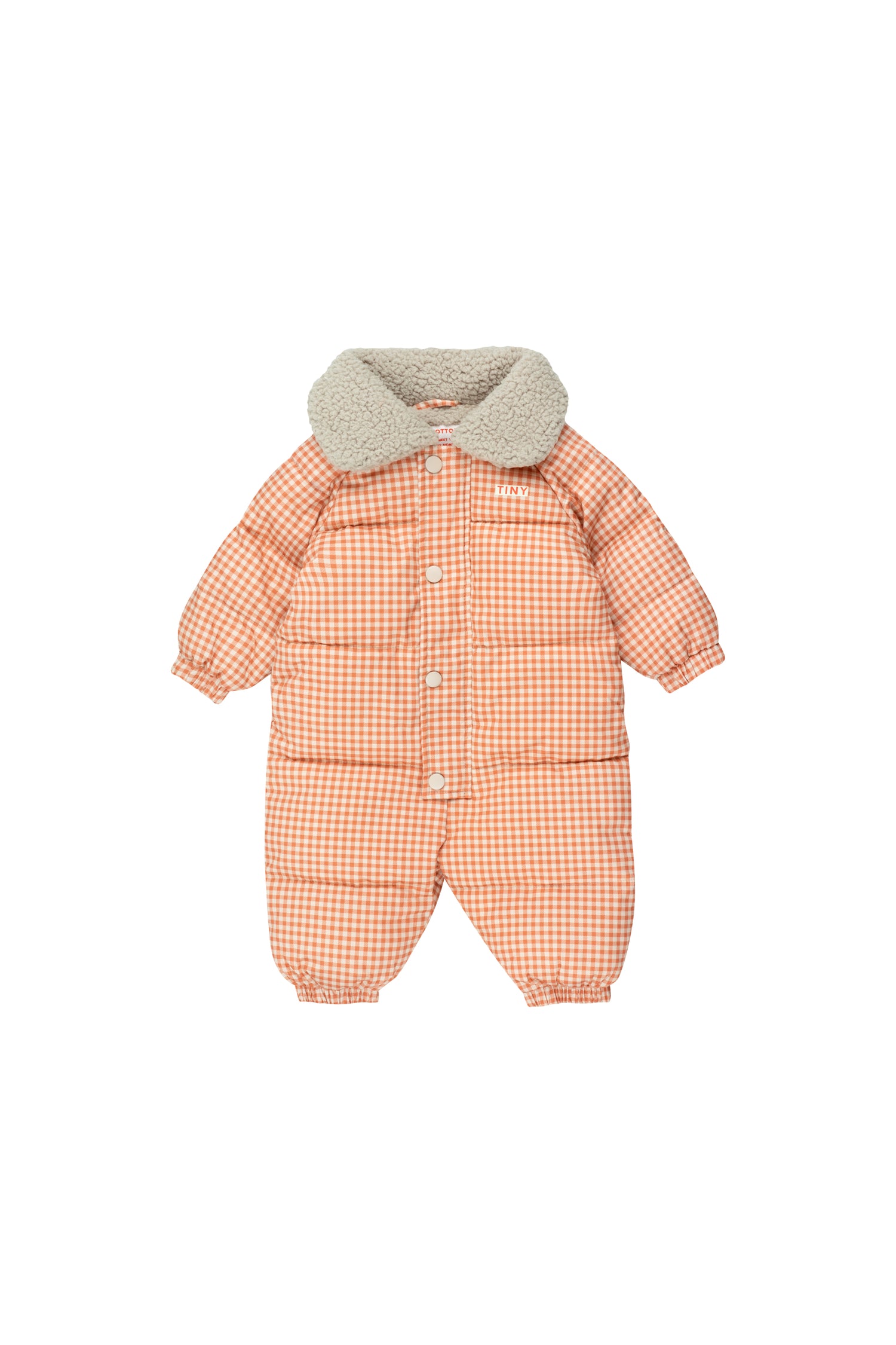 Gefütterter Overall mit Vichy-Muster