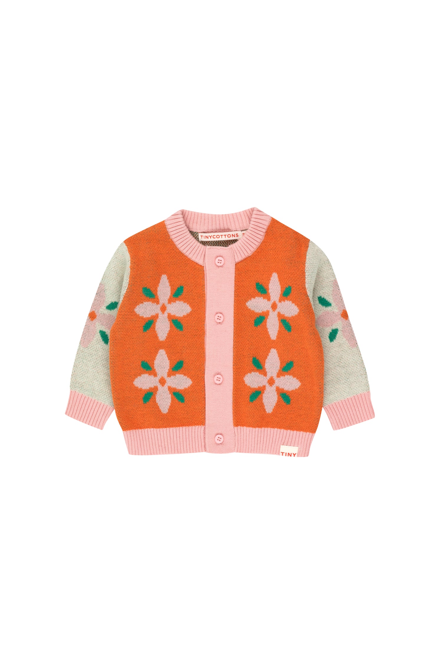 Tiny flowers baby cardigan