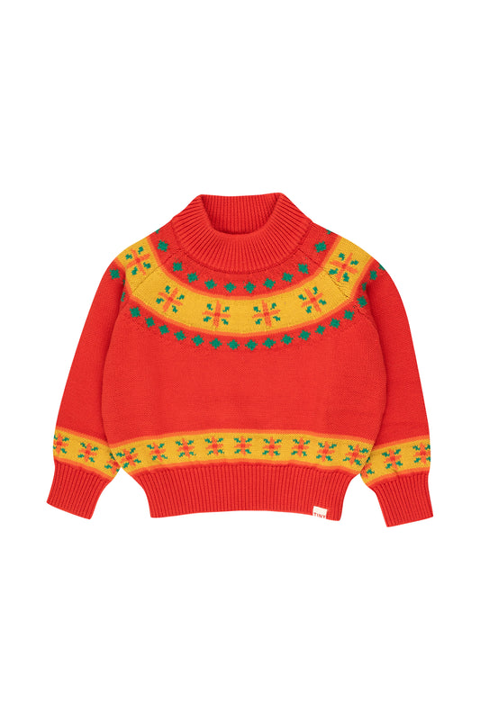 Folky mockneck sweater