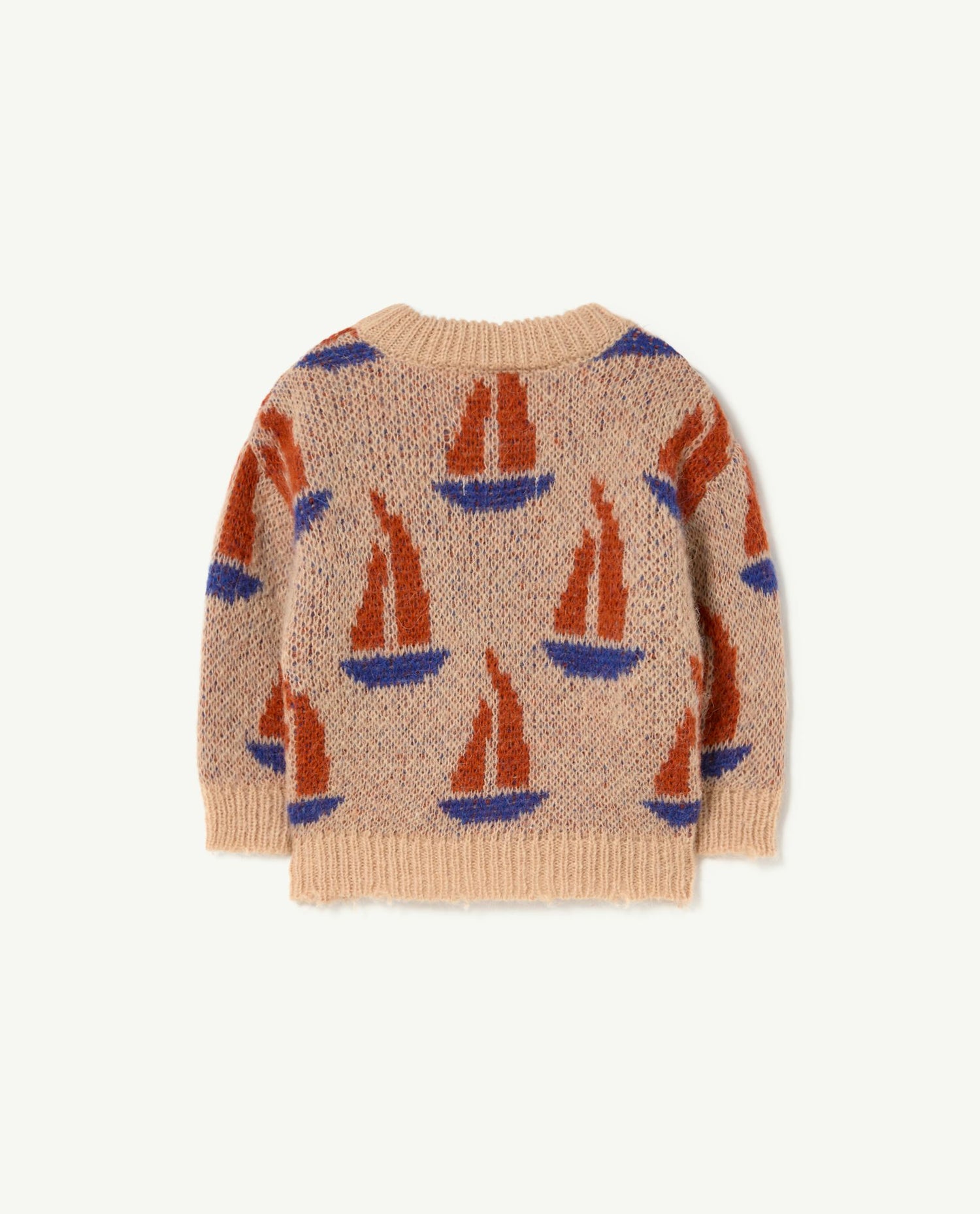 Beigefarbener Babypullover mit Bullenmotiv