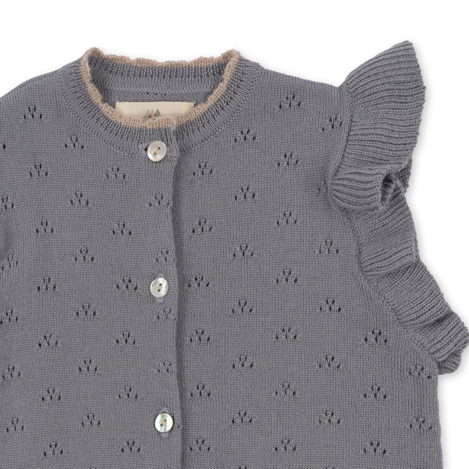 Valkan pointelle knit onesie - Monument