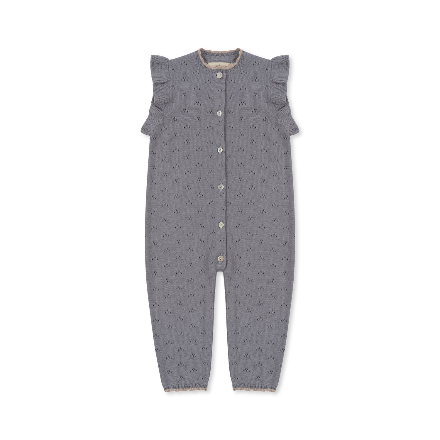 Valkan pointelle knit onesie - Monument