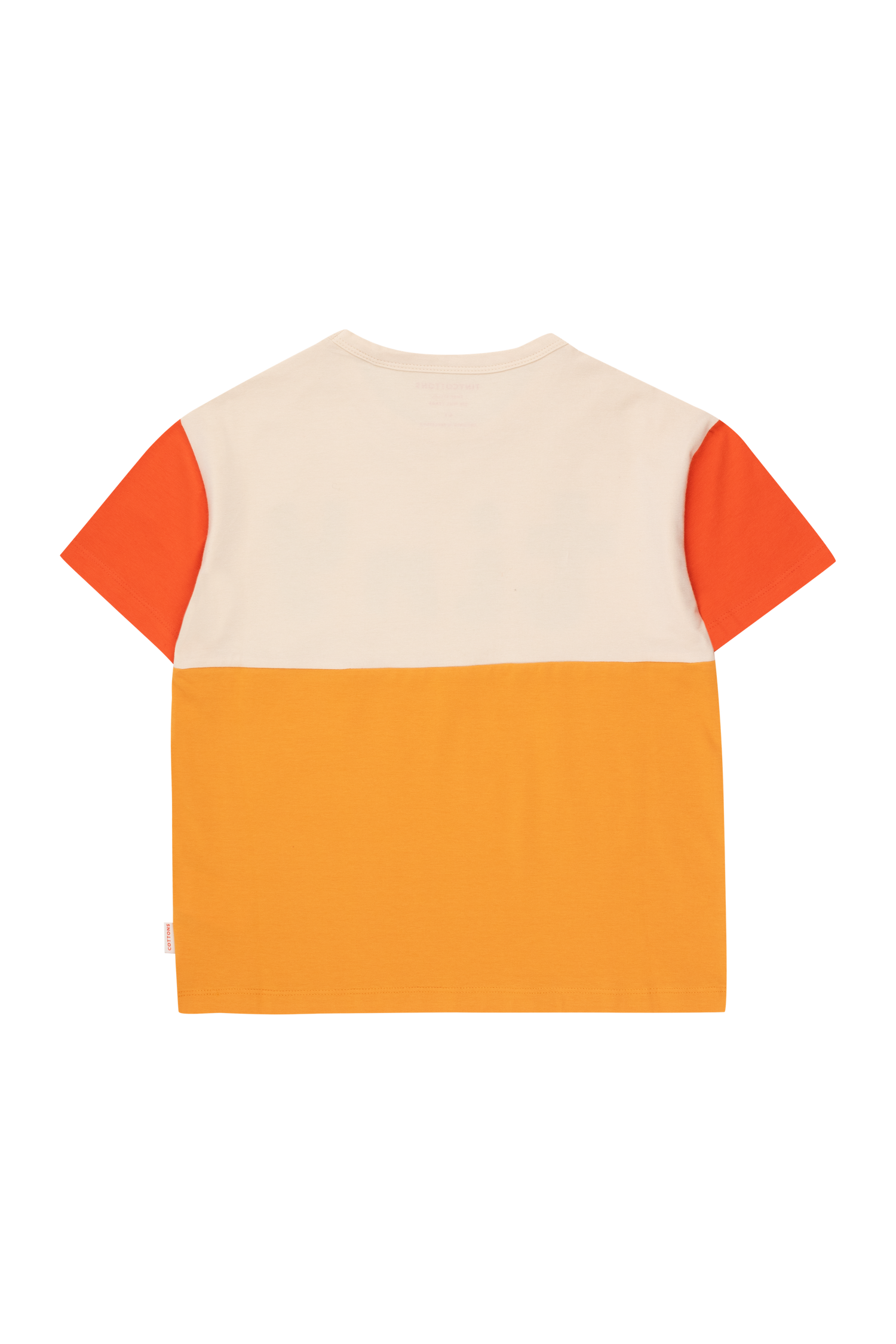 Tiny colorblock tee light cream/orange