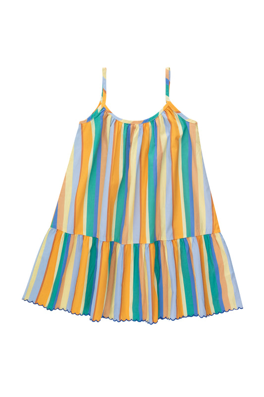 Multicolor strips dress