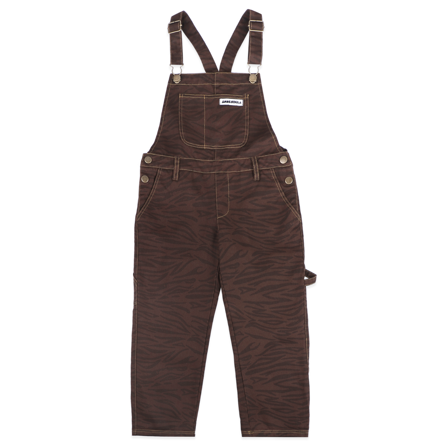 AMMEHOELA Tiger Cotton Dungaree Brown
