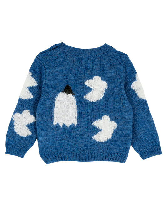 Blue alpaca pullover