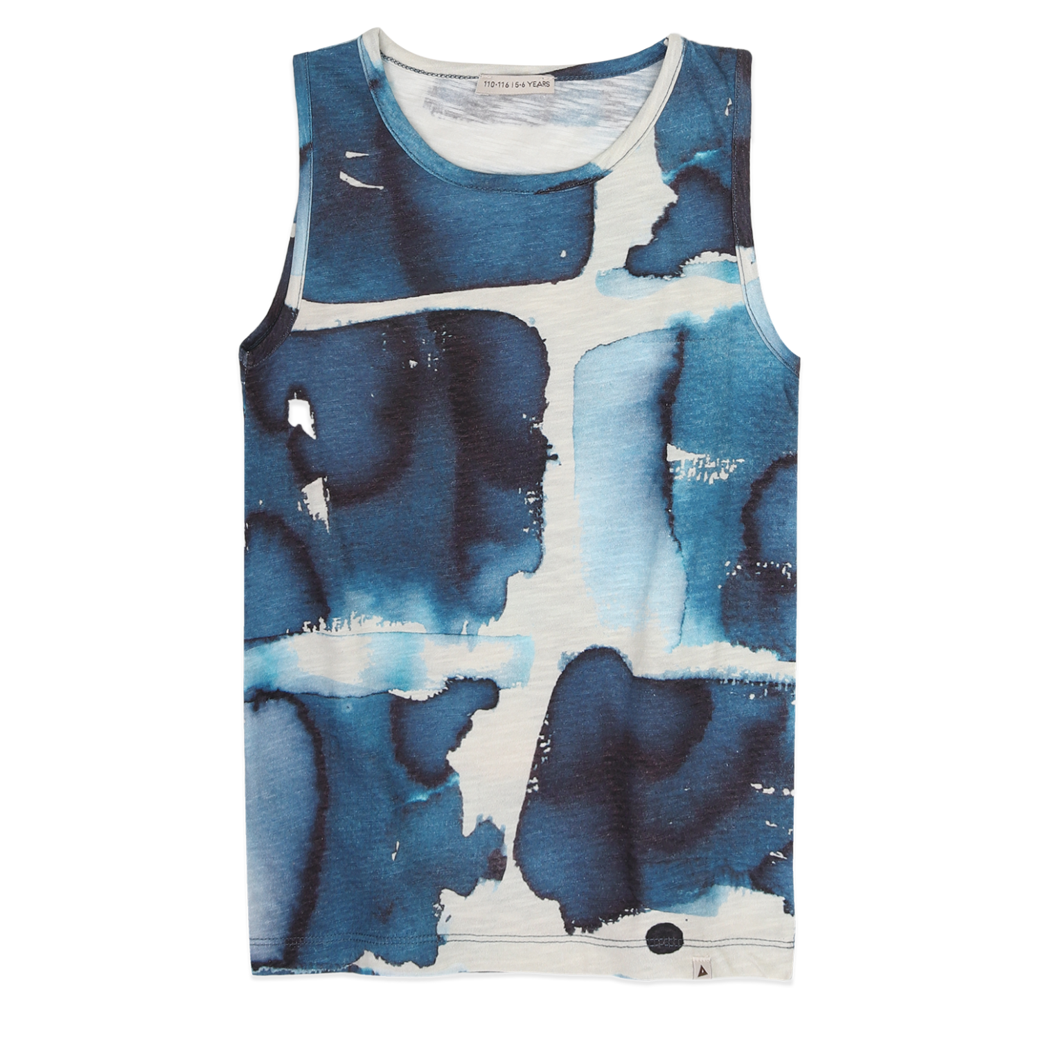 AMMEHOELA Amigo Wave Print Singlet Blue