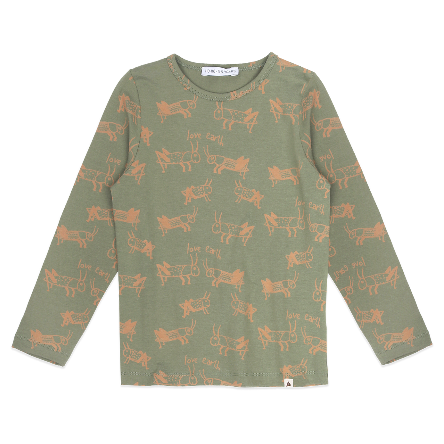 AMMEHOELA Grasshopper Long Sleeved T-Shirt Olive