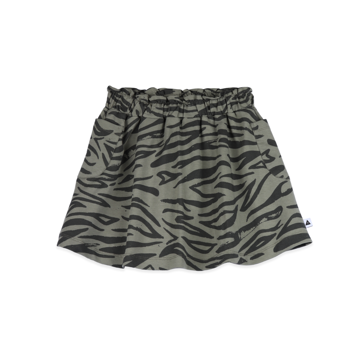 AMMEHOELA Flynn Tiger Print Skirt Green