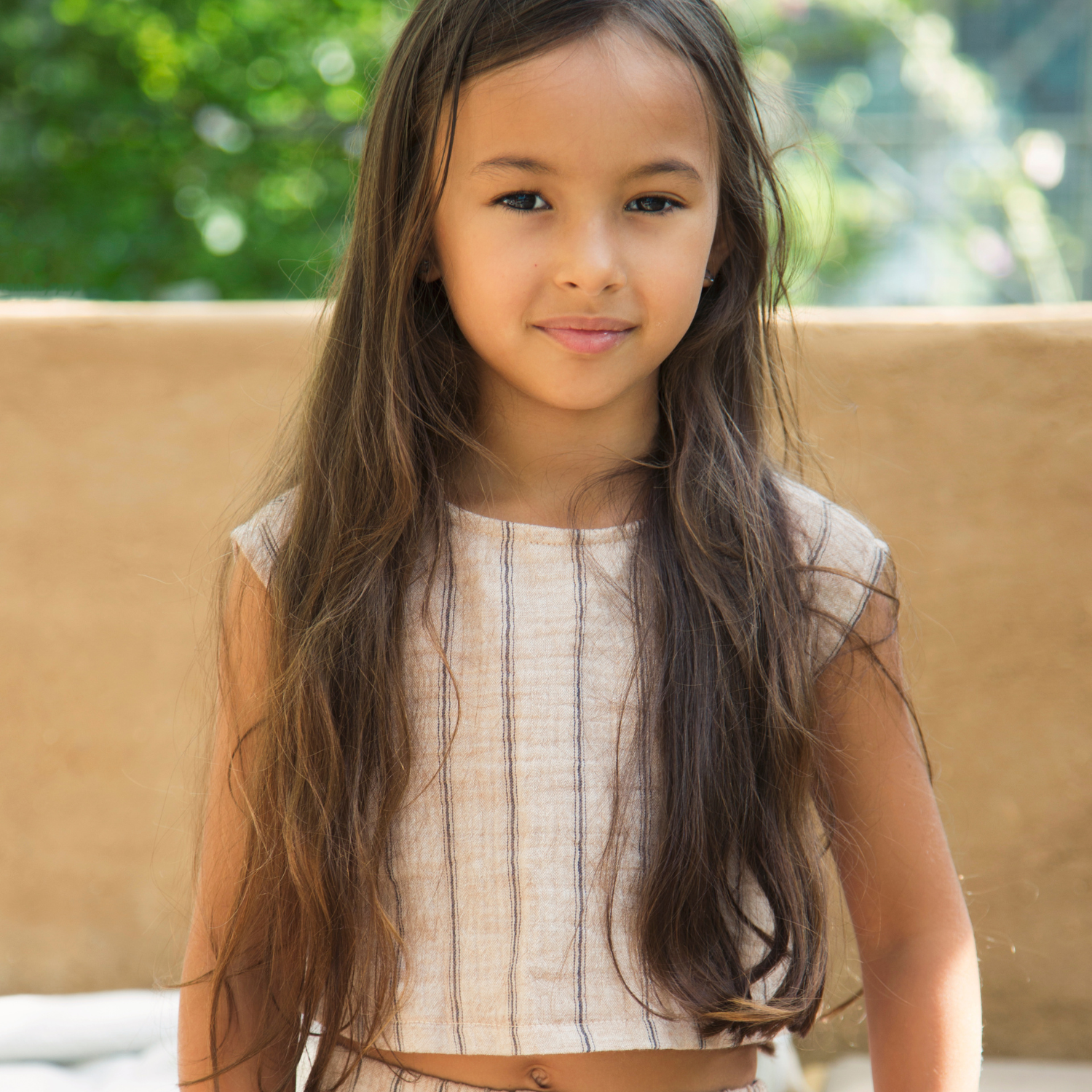 AMMEHOELA Lilly Cropped Top Beige