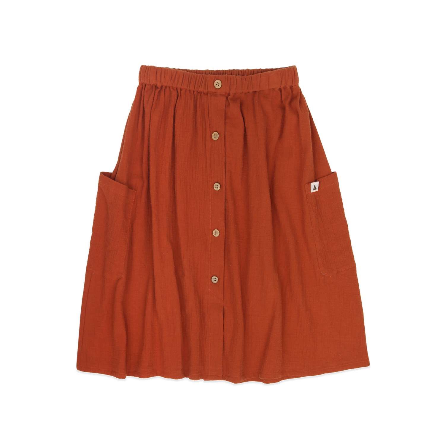 AMMEHOELA Romee Cotton Skirt Rust
