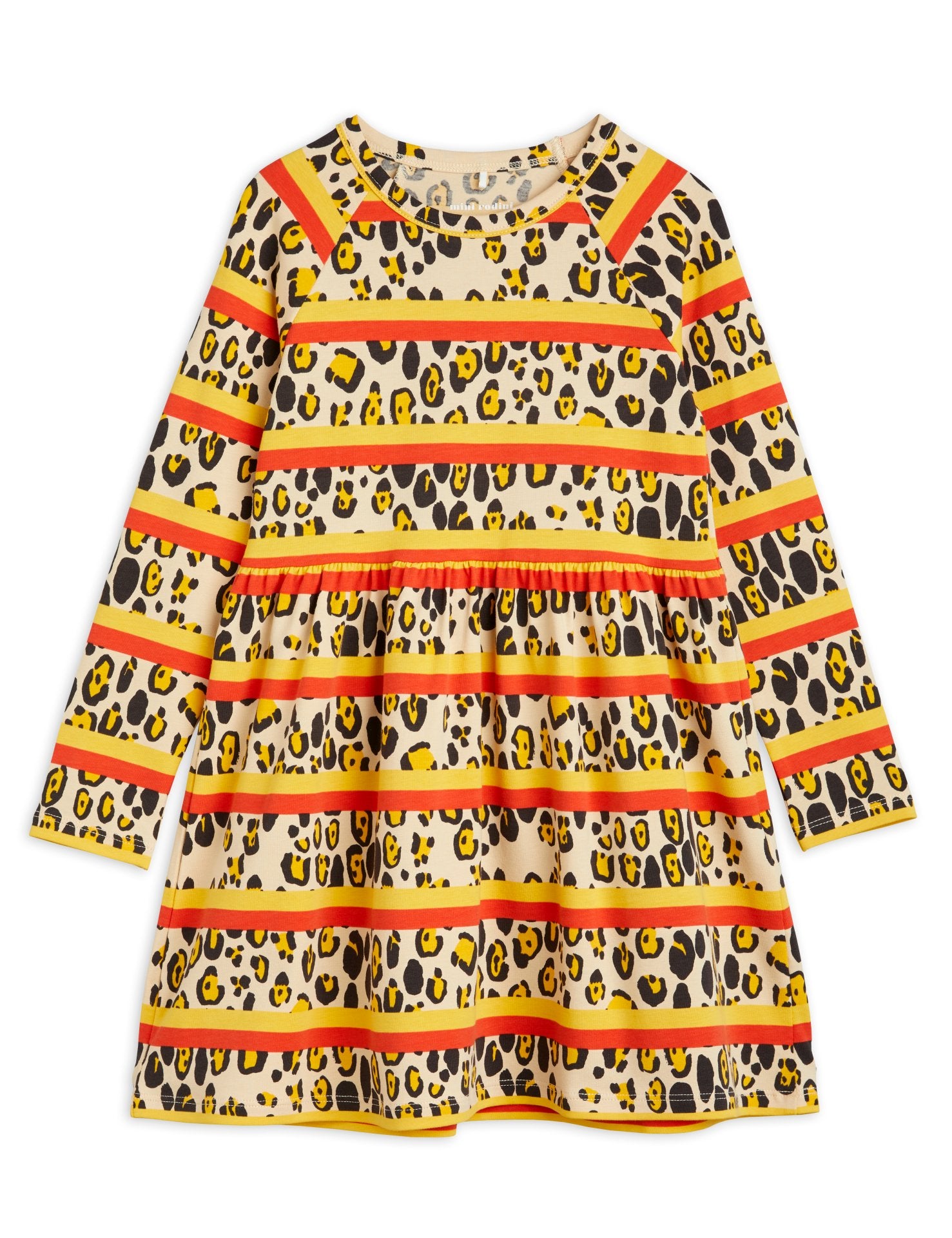 Leopard stripe aop is dress