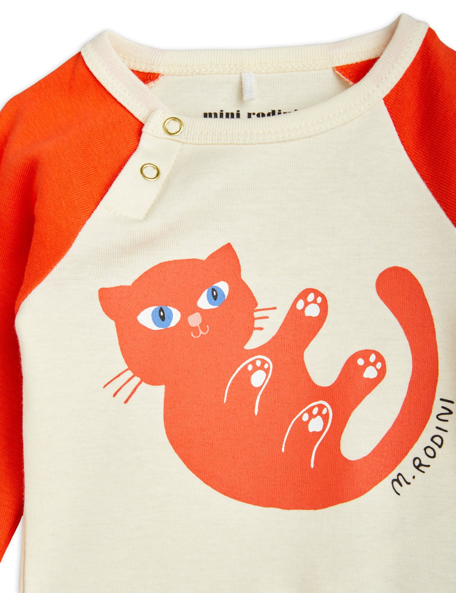 Langarmbody mit Katzenmotiv für Babys