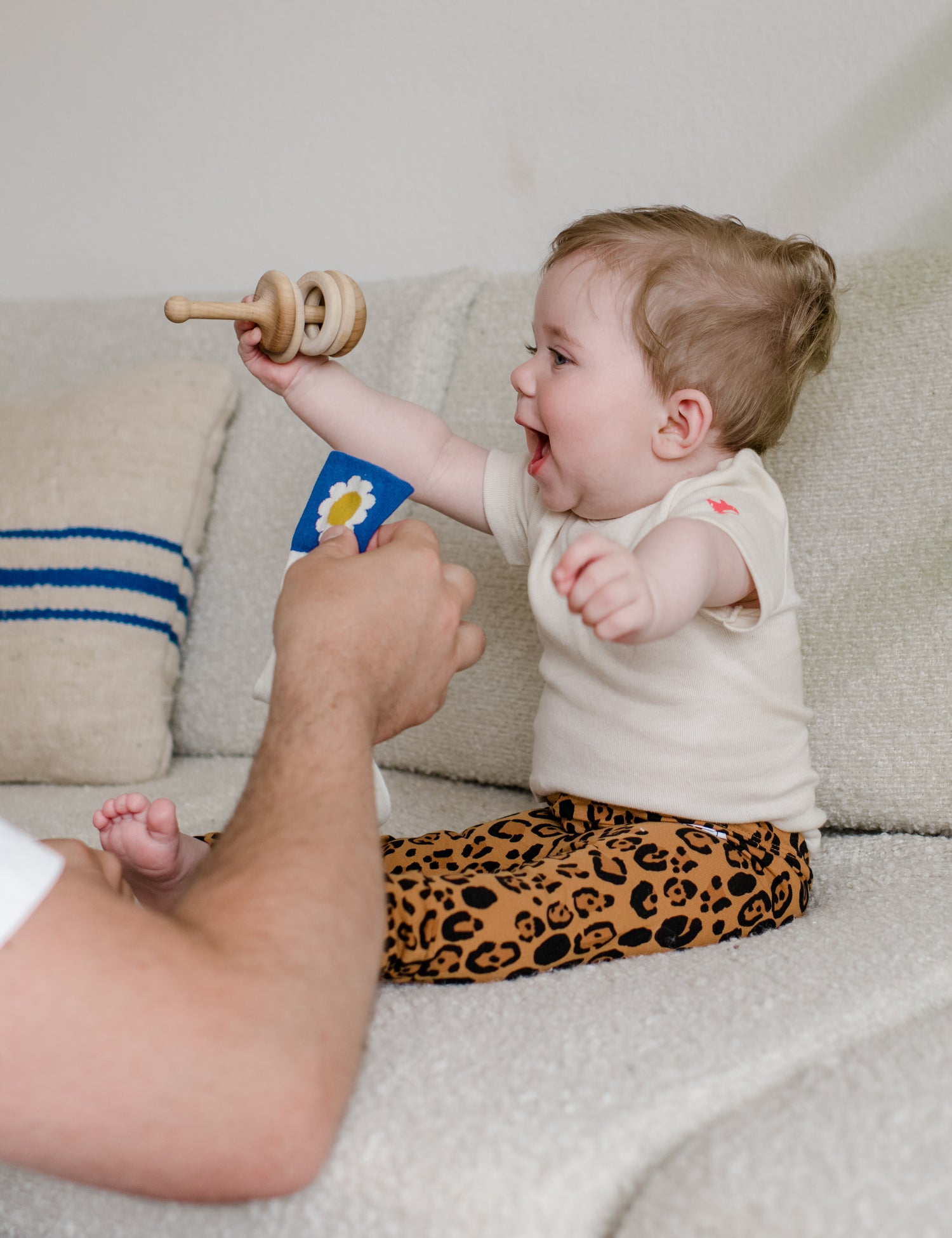 Basic Leoparden-Leggings für Neugeborene